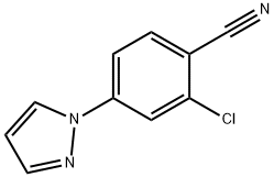 2-Chloro-4-(1H-pyrazol-1-yl)benzonitrile 结构式