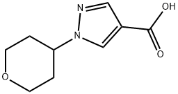 1-(四氢吡喃-4-基)-1H-吡唑-4-羧酸 结构式