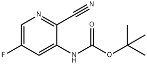 N-(2-氰基-5-氟吡啶-3-基)氨基甲酸酯 叔丁基 结构式