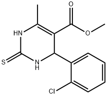 ethyl 4-(2-chlorophenyl)-6-methyl-2-thioxo-1,2,3,4-tetrahydropyrimidine-5-carboxylate 结构式