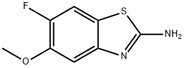6-Fluoro-5-methoxy-benzothiazol-2-ylamine 结构式