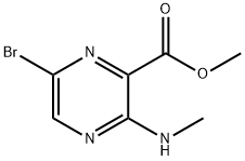 6-溴-3-(甲氨基)吡嗪-2-羧酸甲酯 结构式