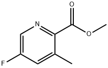 5-氟-3-甲基吡啶羧酸甲酯 结构式