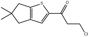 3-chloro-1-(5,5-dimethyl-5,6-dihydro-4H-cyclopenta[b]thiophen-2-yl)propan-1-one 结构式