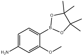 3-甲氧基-4-(4,4,5,5-四甲基-1,3,2-二氧硼杂环戊烷-2-基)苯胺 结构式
