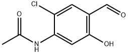 N-(2-氯-4-甲酰基-5-羟苯基)乙酰胺 结构式