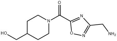 (1-{[3-(AMINOMETHYL)-1,2,4-OXADIAZOL-5-YL]CARBONYL}-4-PIPERIDINYL)METHANOL 结构式