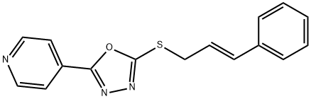 cinnamyl 5-(4-pyridinyl)-1,3,4-oxadiazol-2-yl sulfide 结构式