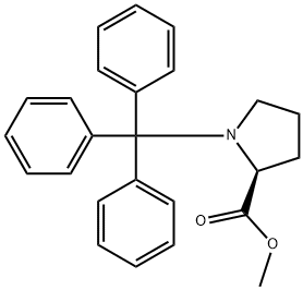 (2S)-1-Triphenylmethyl-2-pyrrolidinecarboxylic acid methyl ester 结构式
