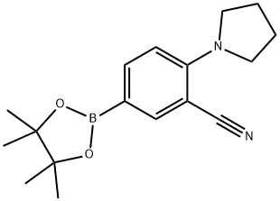 3-Cyano-4-pyrrolidinophenylboronic acid pinacol ester 结构式