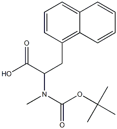 2-(tert-butoxycarbonyl(methyl)amino)-3-(naphthalen-1-yl)propanoic acid 结构式