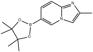 2-METHYL-6-(4,4,5,5-TETRAMETHYL-1,3,2-DIOXABOROLAN-2-YL)-IMIDAZO[1,2-A]PYRIDINE 结构式