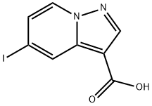 5-碘吡唑并[1,5-A]吡啶-3-羧酸 结构式
