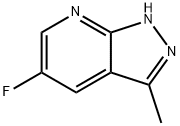 5-氟-3-甲基-1H-吡唑并[3,4-B]吡啶 结构式