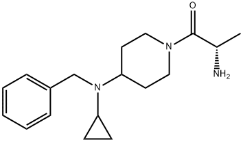 (S)-2-Amino-1-[4-(benzyl-cyclopropyl-amino)-piperidin-1-yl]-propan-1-one 结构式