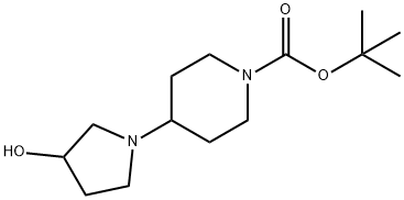 4-(3-羟基吡咯烷-1-基)哌啶-1-羧酸甲酯 叔丁酯 结构式