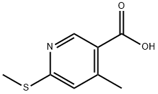 4-甲基-6-甲基硫基-烟酸 结构式