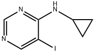 N-cyclopropyl-5-iodo-4-Pyrimidinamine 结构式