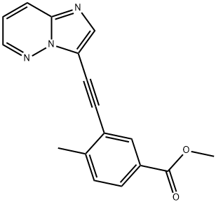 BENZOIC ACID, 3-(2-IMIDAZO[1,2-B]PYRIDAZIN-3-YLETHYNYL)-4-METHYL-, METHYL ESTER 结构式