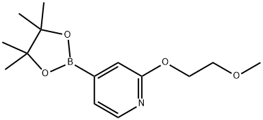 2-(2-methoxyethoxy)-4-(4,4,5,5-tetramethyl-1,3,2-dioxaborolan-2-yl)pyridine 结构式