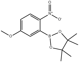 2-(5-甲氧基-2-硝基苯基)-4,4,5,5-四甲基-1,3,2-二氧杂硼环戊烷 结构式