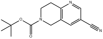 3-氰基-7,8-二氢-1,6-萘啶-6(5H)-羧酸叔丁酯 结构式