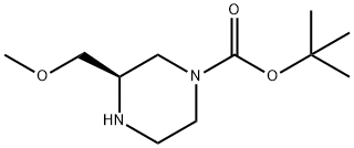 3-(甲氧基甲基)-1-哌嗪羧酸叔丁酯 结构式