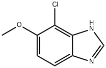 4-氯-5-甲氧基苯并咪唑 结构式