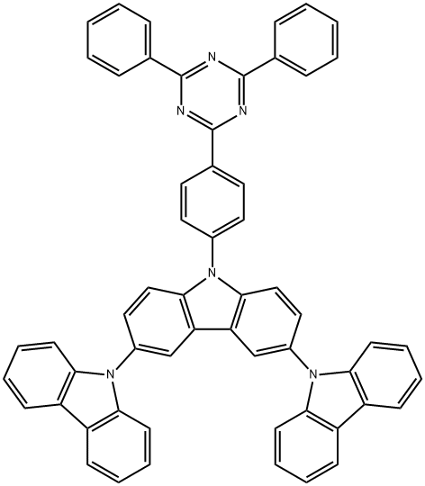 9'-[4-(4,6-二苯基-1,3,5-三嗪-2-基)苯基]-9,3':6',9''-TER-9H-咔唑 结构式