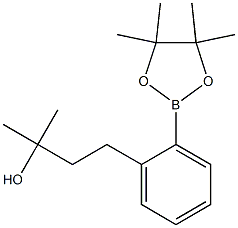 2-甲基-4-(2-(4,4,5,5-四甲基-1,3,2-二氧硼)苯)丁基-2-醇 结构式