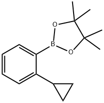 2-(2-环丙基苯基)-4,4,5,5-四甲基-1,3,2-二氧杂硼烷 结构式