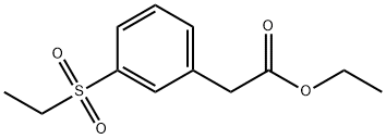 ethyl 2-(3-(ethylsulfonyl)phenyl)acetate 结构式