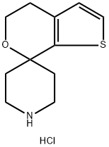 4',5'-dihydrospiro[piperidine-4,7'-thieno[2,3-c]pyran] 结构式