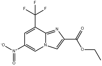 6-硝基-8-(三氟甲基)咪唑并[1,2-A]吡啶-2-甲酸乙酯 结构式