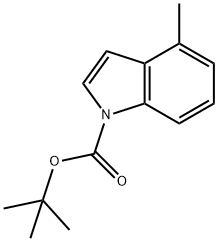 4-甲基-1H-吲哚-1-羧酸叔丁酯 结构式