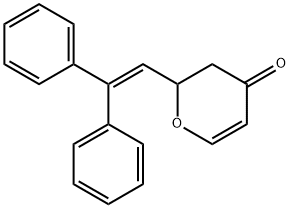 2-(2,2-Diphenylvinyl)-2H-pyran-4(3H)-one 结构式