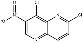 2,8-二氯-7-硝基-1,5-萘啶 结构式