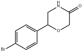 6-(4-溴苯基)吗啉-3-酮 结构式