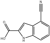 4-CYANO-1H-INDOLE-2-CARBOXYLIC ACID 结构式