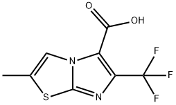 2-甲基-6-(三氟甲基)咪唑并[2,1-B]噻唑-5-羧酸 结构式