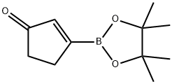 3-(4,4,5,5-四甲基-1,3,2-二氧杂环戊硼烷-2-基)环戊-2-烯-1-酮 结构式