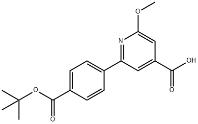 2-(4-(叔丁氧基羰基)苯基)-6-甲氧基异烟酸 结构式