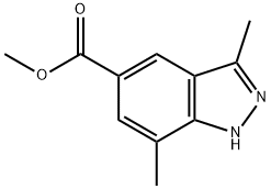 Methyl 3,7-dimethyl-1H-indazole-5-carboxylate 结构式