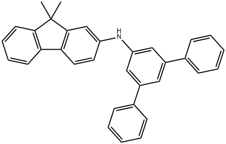 N-[(1,1':3',1''-三联苯)-5'-基]-9,9'-二甲基芴-2-胺 结构式