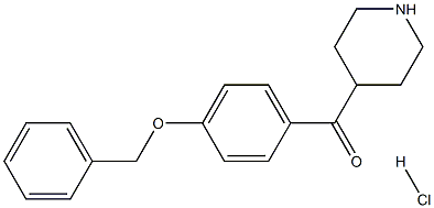 (4-苯基甲氧基苯基)-哌啶-4-基甲酮盐酸盐 结构式