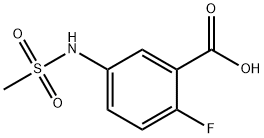 2-氟-5-[(甲磺酰基)氨基]苯甲酸 结构式