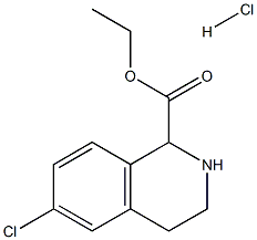 6-氯-四氢异喹啉-1-羧酸乙酯盐酸盐 结构式