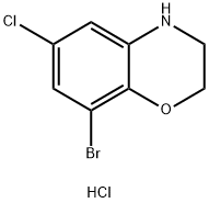 8 - 溴-6 - 氯-3,4 - 二氢-2H-苯并[1,4]恶嗪盐酸盐 结构式