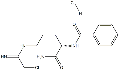 N-[(1S)-1-(氨基羰基)-4 -[(2 - 氯-1-亚氨基乙基氨基]丁基]-苯甲酰胺盐酸盐 结构式