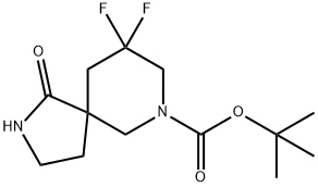 9,9-二氟-1-氧代-2,7-二氮杂螺[4.5]癸烷-7-羧酸叔丁基酯 结构式